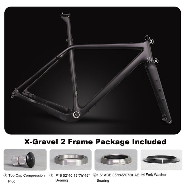 Upgraded Internal Routing X-Gravel Bike Frame